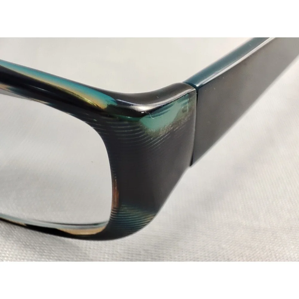 Marchon NYC‎ Dakota 320 Teal Black Striated Eyeglasses Frames 52-16-135